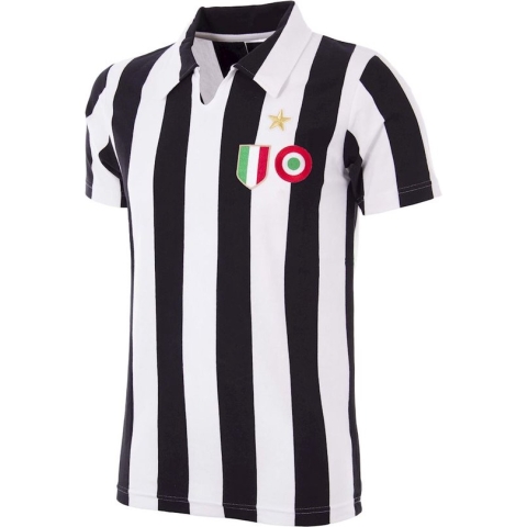 COPA - Juventus FC 1960 - 61 Retro Voetbal Shirt - XS - Zwart; Wit