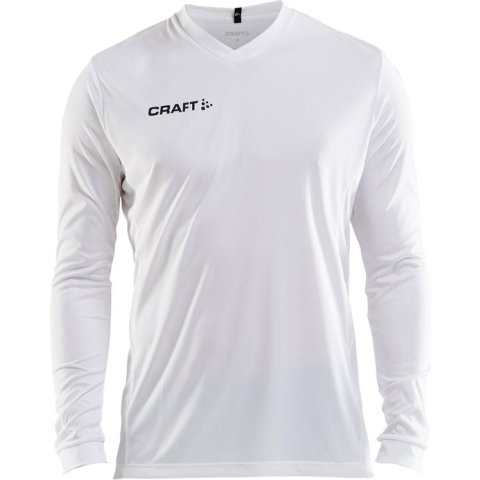 Craft Squad Jersey Solid LS Shirt Heren  Sportshirt - Maat S  - Mannen - wit/zwart