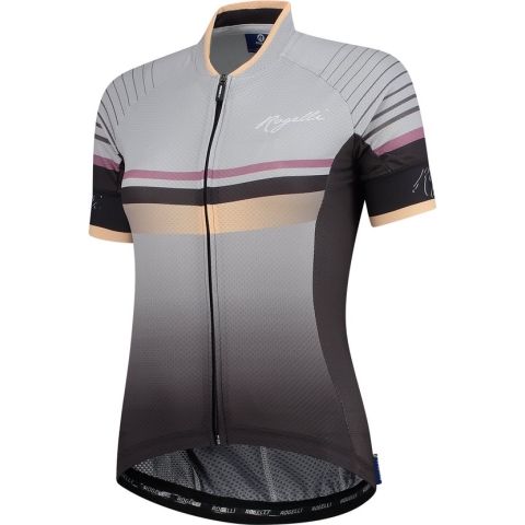 Rogelli Impress Fietsshirt - Korte Mouwen - Dames - Grijs, Goud - Maat 2XL