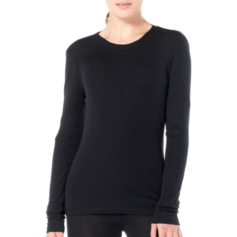 Icebreaker 175 Everyday LS Crewe Dames Thermoshirt - Black - L