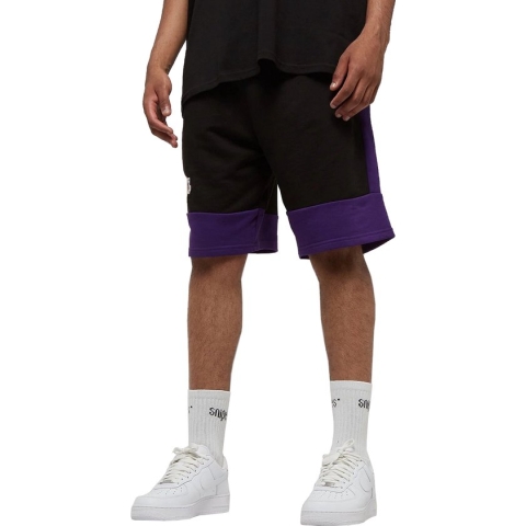 New Era NBA Colour Block Short Lakers 60416375, Mannen, Zwart, Shorts, maat: XL