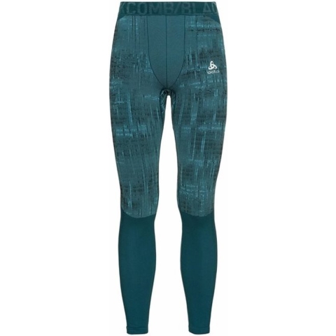 ODLO Thermobroek Lang Blackcomb Heren - Green Print - Maat M