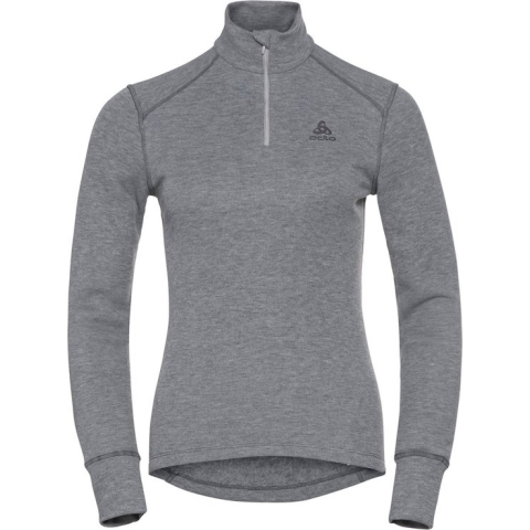 Odlo Baselayer Shirt Turtle neck Lange Mouwen Halve Rits ACTIVE W GRIJS - Maat XL