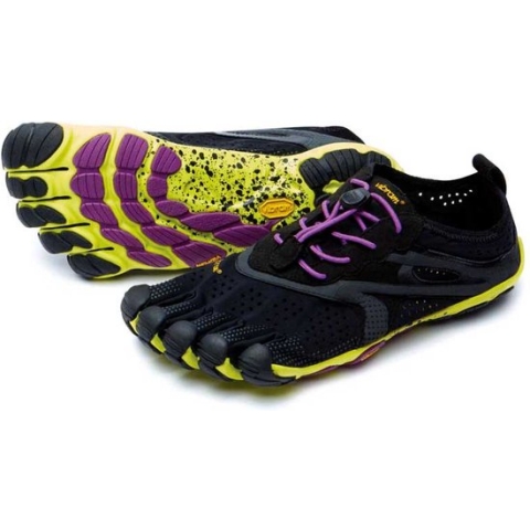 Vibram Five Fingers V-Run - Runningschoenen - Dames Black / Yellow / Purple 36