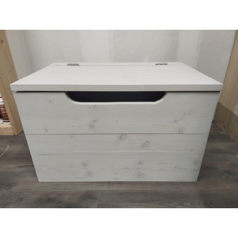 Speelgoedkist ''Groot'' van White Wash steigerhout 50x80x51cm