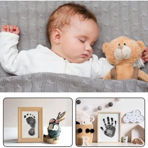 Baby Fotolijstje met Klei Afdruk Gipsafdruk baby - - Kraamcadeau jongens Kraamcadeau meisjes – Pasgeboren Baby – Geboortecadeau afdrukkenset