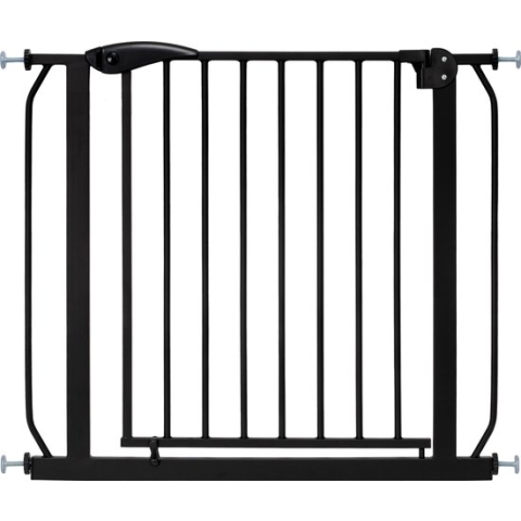 ib style® Berrin XXL Traphekje - EXTRA BREDE DOORGANG - Zonder Boren - Klembevestiging - Auto Close - 90° Stop - 105-115 cm - ZWART