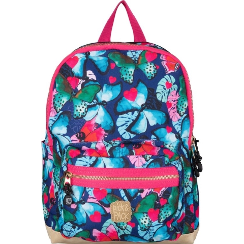 Pick & Pack Prachtige Vlinder - Rugzak - Donkerblauw - Maat M