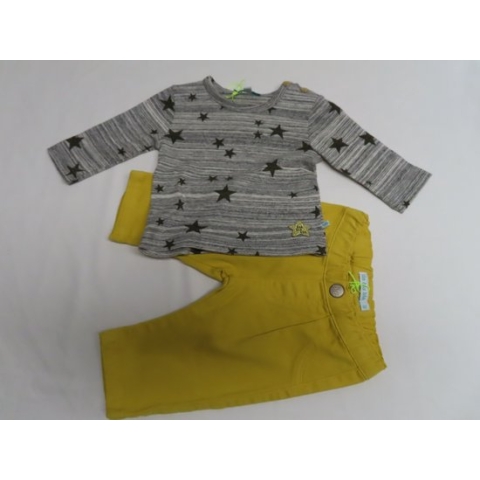 Ensemble - Jongen- Grijst / oker - Ster - 3 maand 62