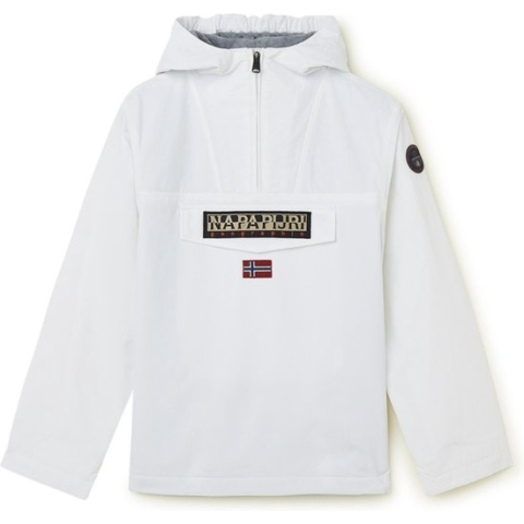 Napapijri Rainforest anorak met klepzak en waterafstotende coating - Wit - Maat 176