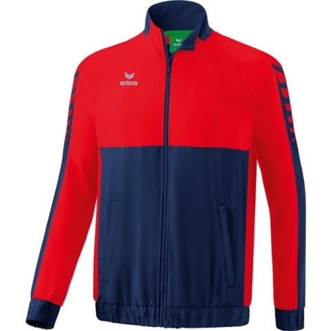 ERIMA Six Wings Presentatiejack Kind New Navy-Rood Maat 140