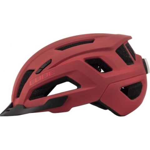CUBE Fietshelm Cinity – All terrain helm – In-mould-constructie – Insectennetje – Afneembare zonneklep - 57-62 cm – Maat L – Rood