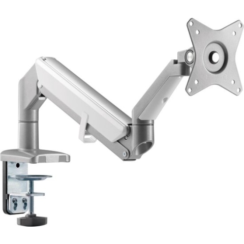 Ergo Office - Monitorbeugel met gasveer Tafelbeuge - Draaien 13"-32" tot 9kg VESA 75x75 100x100 (Grijs)
