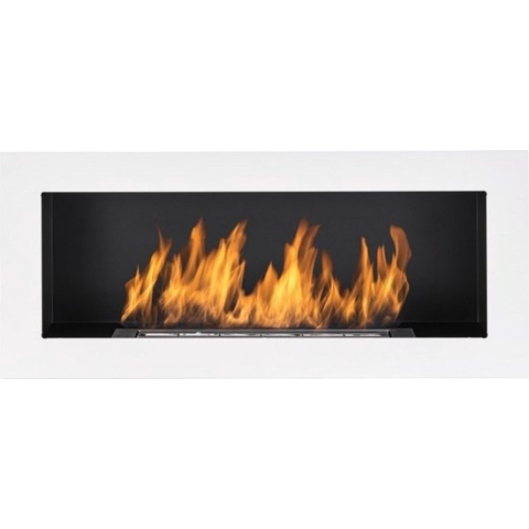 Witte Bio Ethanol Haard 90 x 40 CM Hangend of Inbouw Bioethanolhaarden.com