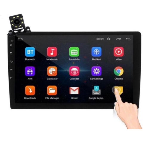 Universele 10 inch HD Autoradio met Bluetooth, USB & Youtube - Navigatie - Handsfree Radio met Microfoon - Android met Google Play - Inclusief Achteruitrijcamera