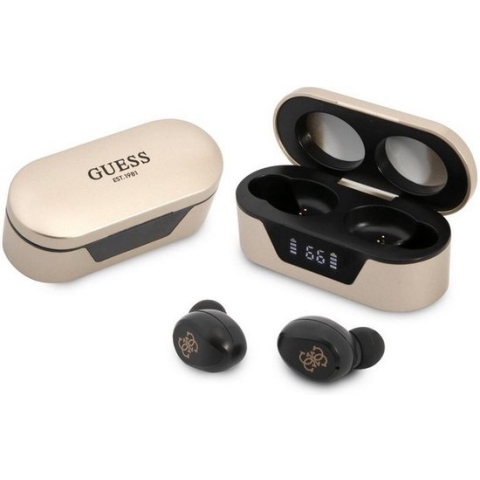 Guess True Wireless Universele Bluetooth In-Ear Oordopjes - Goud