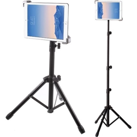 Universele Tablet Tripod Houder - Muziek Standaard/Lessenaar met verstelbaar Statief o.a. voor iPad en Samsung Galaxy Tab