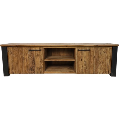 Tv Meubel - Tv Meubel Industrieel - Tv Meubel Zwart - Tv Kast - Tv kasten - Kast - Kasten - 175 cm breed