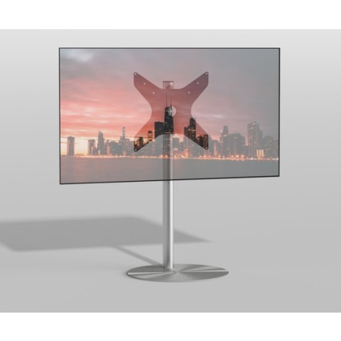 TV vloerstatief SPHERE 100 Design Tv standaard Trendy geborsteld RVS 32-65” - VESA 400x400