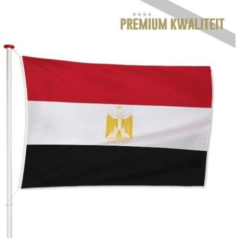 Egyptische Vlag Egypte 200x300cm - Kwaliteitsvlag - Geschikt voor buiten