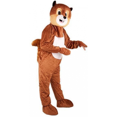 Eekhoorn kostuum met groot pluche masker