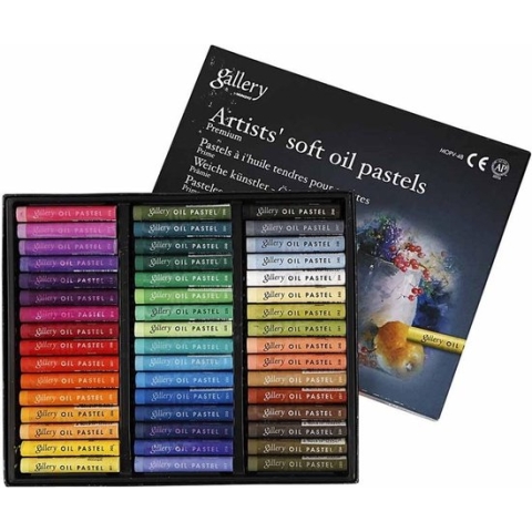 Creotime Gallery Oliepastel Multicolor 7 Cm 48 Stuks