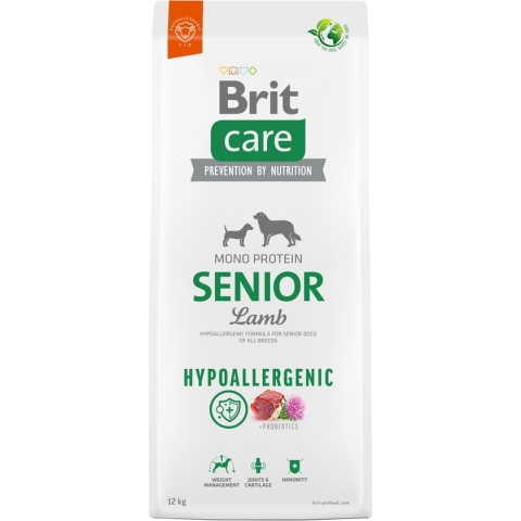 Brit Care Hypoallergenic Senior Lamb & Rice 12 kg - Hond