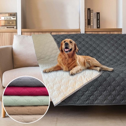 Groene Berg Hondendeken Bankhoes - Waterbestendig en Antislip - Beschermhoes voor Meubels, Bed, Bank, Auto - 210x210 cm Grijs
