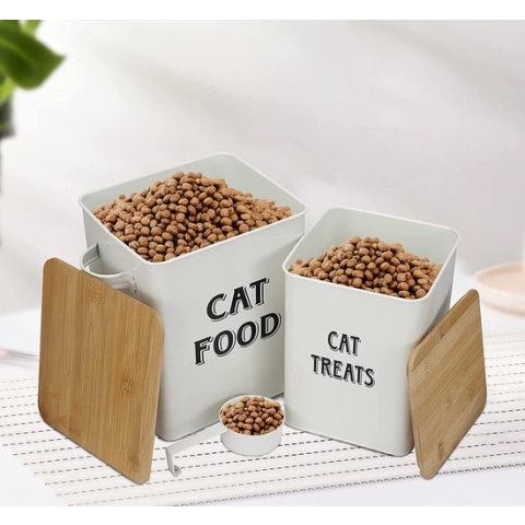 Voedselcontainer – Katten Honden Voedselcontainer – Voercontainer – Voor Hond en Kat - Opslagcontainer