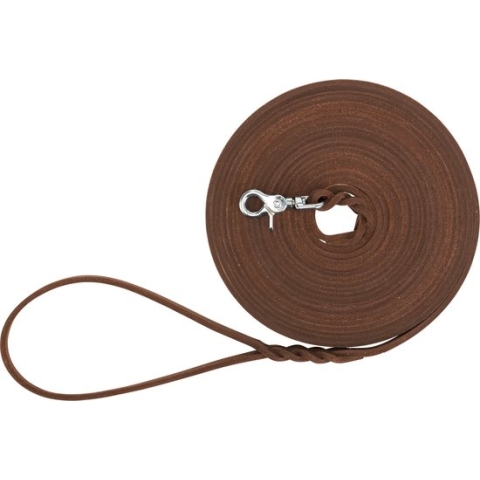 Trixie Rustic - Sleeplijn - Vetleer - Donkerbruin - 10 m x 2 cm