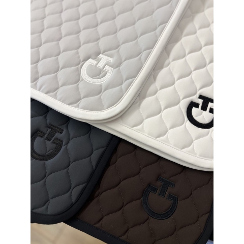 Cavalleria Toscana Circular Quilted Saddle Pad Dressage - Navy (7979) - Maat Full