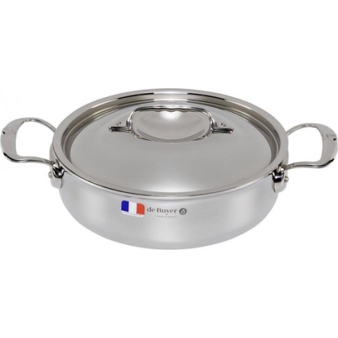 de Buyer affinity braadpan met deksel 24 cm