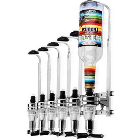 Drank Dispenser 6 delig - Dispenser - Bar Butler - Kroeg decoratie - Bar decoratie - Shot dispenser - Drank dispenser - Bar accessoires - Cave & Garden
