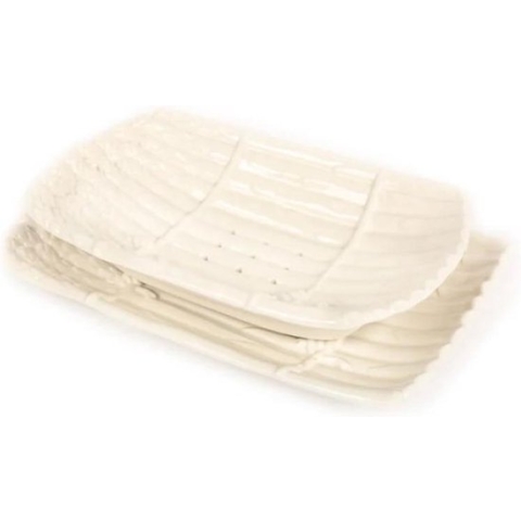 Uitlekschaal asperges wit 34 x 21 cm | AS04WIT | Piccobella