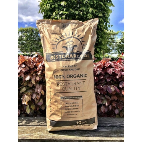 Houtskool Birch/Oak 2 x 10 kg , “Bestcharcoal” RESTAURANT KWALITEIT. FSC gecertificeerd. RESTAURANT QUALITY IS VAN EEN HOGERE KWALITEIT DAN PREMIUM QUALITY. MOOIE GROTE BROKKEN. LANGE BRANDDUUR