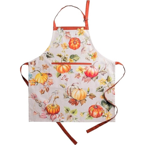 100% katoen, 1-delig keukenschort met verstelbare hals en middenzak, lange stropdassen voor dames/heren, koken, Thanksgiving/Kerstmis