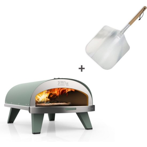 Ziipa Pizzaoven Piana Gas Eucalyptus + Pizzaschep
