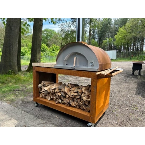 BEEK - Corten 90 - pizzaoven - houtgestookt - Cortenstaal - tot 4 pizza's tegelijk