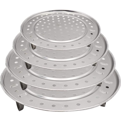 4 stuks stoominzetstuk roestvrij staal stoompan stoomkoker stoominzet ronde stoominzet staande stoominzet stoom rek stoom dienblad voor thuis keuken restaurant