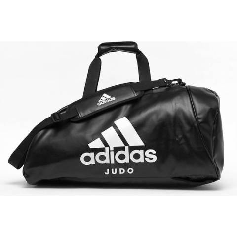 Adidas sporttas en rugzak Judo | PU-leer | zwart-wit (Maat: M)