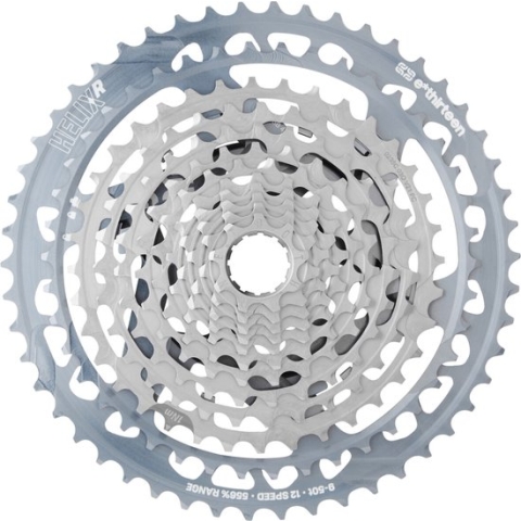 e*thirteen Helix Race Cassette 12-speed, zilver/grijs