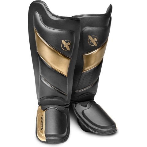 Hayabusa Kickboks Scheenbeschermers T3 Zwart Goud maat S