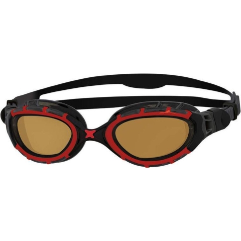 Zoggs Predator Flex Polarized Ultra Zwembril Red Black, Polarized Copper Small Fit