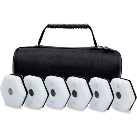 Reaction lights Reaction X Reactielampen Pro-versie - 6 stuks incl. USB oplaadkabel + Hardcase + extra ophang accessoires - training reactiesnelheid & behendigheid - geheugentraining - Alternatief Blazepod