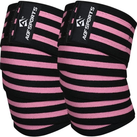 Kniebandage, krachttraining, kniebandage voor mannen en vrouwen, fitness kniebeschermers, elastische kniebandages voor bodybuilding, sport en training