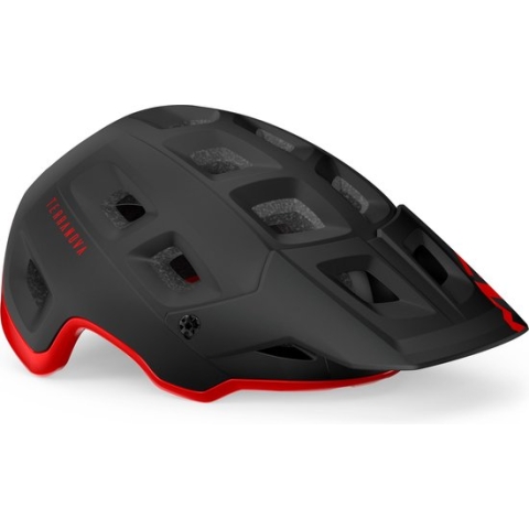 MET Terranova MIPS Fietshelm - Maat L - Black Red Matt Glossy