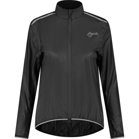 Rogelli Essential Regenjas - Fietsregenjack - Dames - Zwart - Maat 2XL