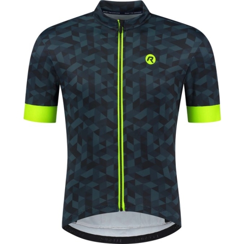 Rogelli Rubik Fietsshirt - Korte Mouwen - Heren - Blauw, Geel - Maat M