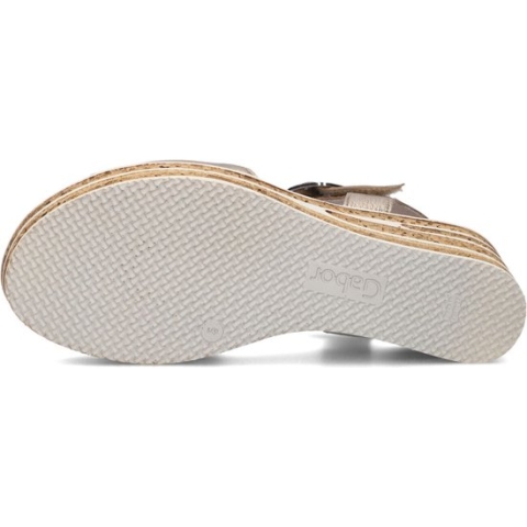 Gabor 651 Sandalen - Met Sleehak - Dames - Zilver - Maat 42
