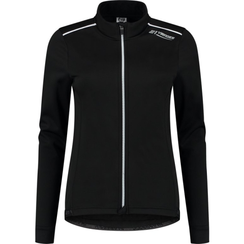 21Virages Aurora fietsjack windprotect Dames Zwart Wit - L